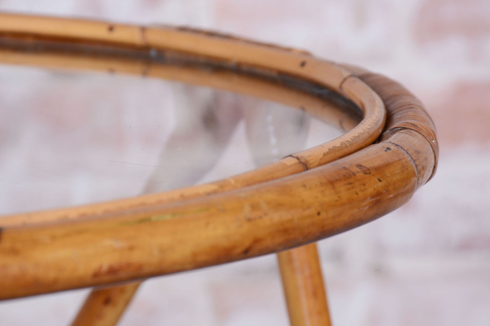 Original Mid Century Coffee Table, By Alan Fuchs, Rattan, Czech, 1940s photo buy