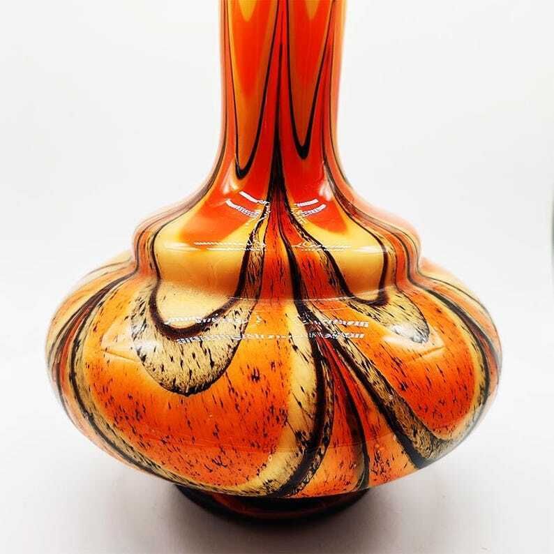 1970s Jacketed Vase 36 Cm H In Murano Glass By Carlo Moretti     Made In Italy photo Home Decor