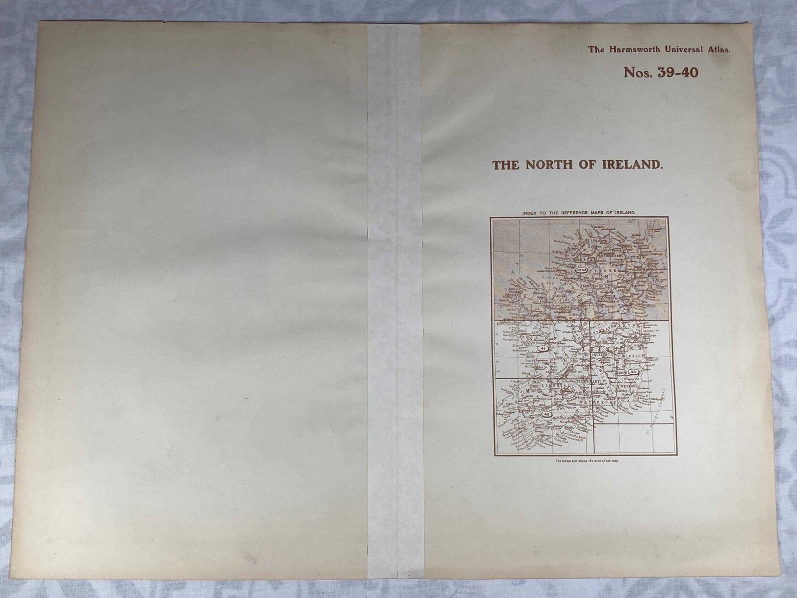 Original And Authentic Atlas Map Of The North Of Ireland   Harmsworth Universal Atlas And Gazetteer (Circa 1900, Pre Wwi) photo buy