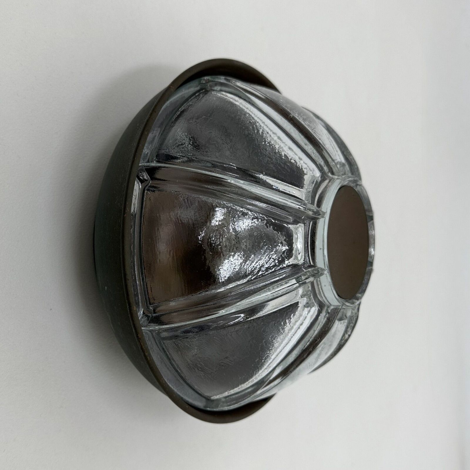 Brutalist Boom Copper And Glass Wall Light By Bega Lights From Limburg, Germany, 1980s photo Lighting