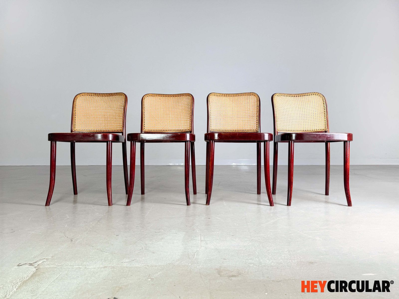 Set Of 4 Mid Century Chairs Thonet Model 811 Josef Hoffmann photo for sale
