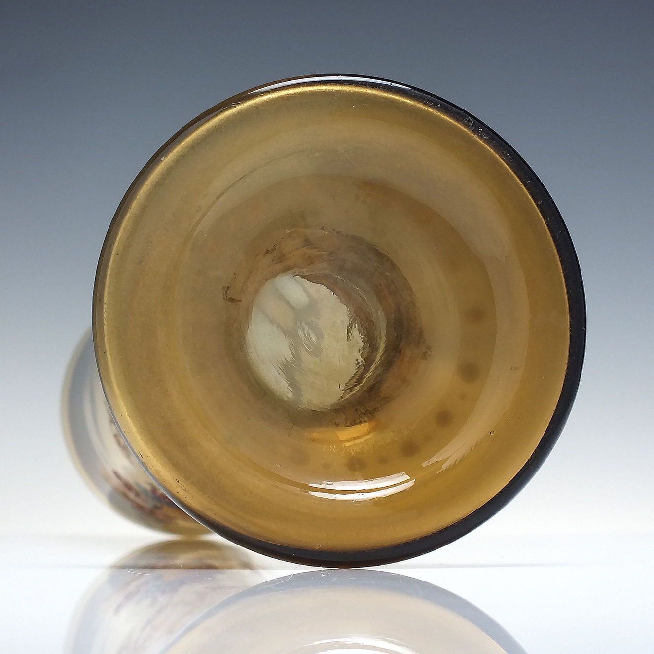 Tall Antique Bohemian Enamelled Historismus Ale Glass C1890 photo vinterior
