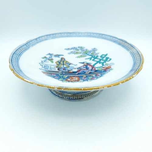 Antique Cakestand H.B & Co. Pekin Pattern Pedistal Chinese Design Hulme & Berkin