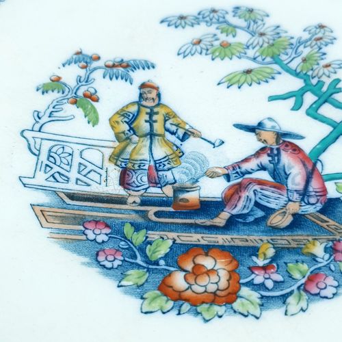 Antique Cakestand H.B & Co. Pekin Pattern Pedistal Chinese Design Hulme & Berkin photo Home Decor