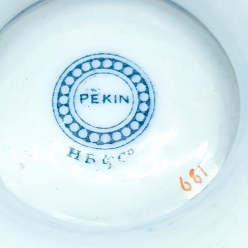 photo vintage Antique Cakestand H.B & Co. Pekin Pattern Pedistal Chinese Design Hulme & Berkin