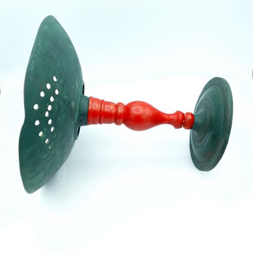 Home Decor Thai Offering Tray Cast Metal Pedestal Offering Tray Flowers Betel Nuts Incense photo