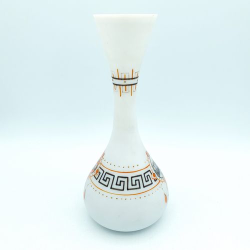 Antique Opaline Vase French Or Bohemia Handpainted Landscape & Roman Motifs photo 50.0