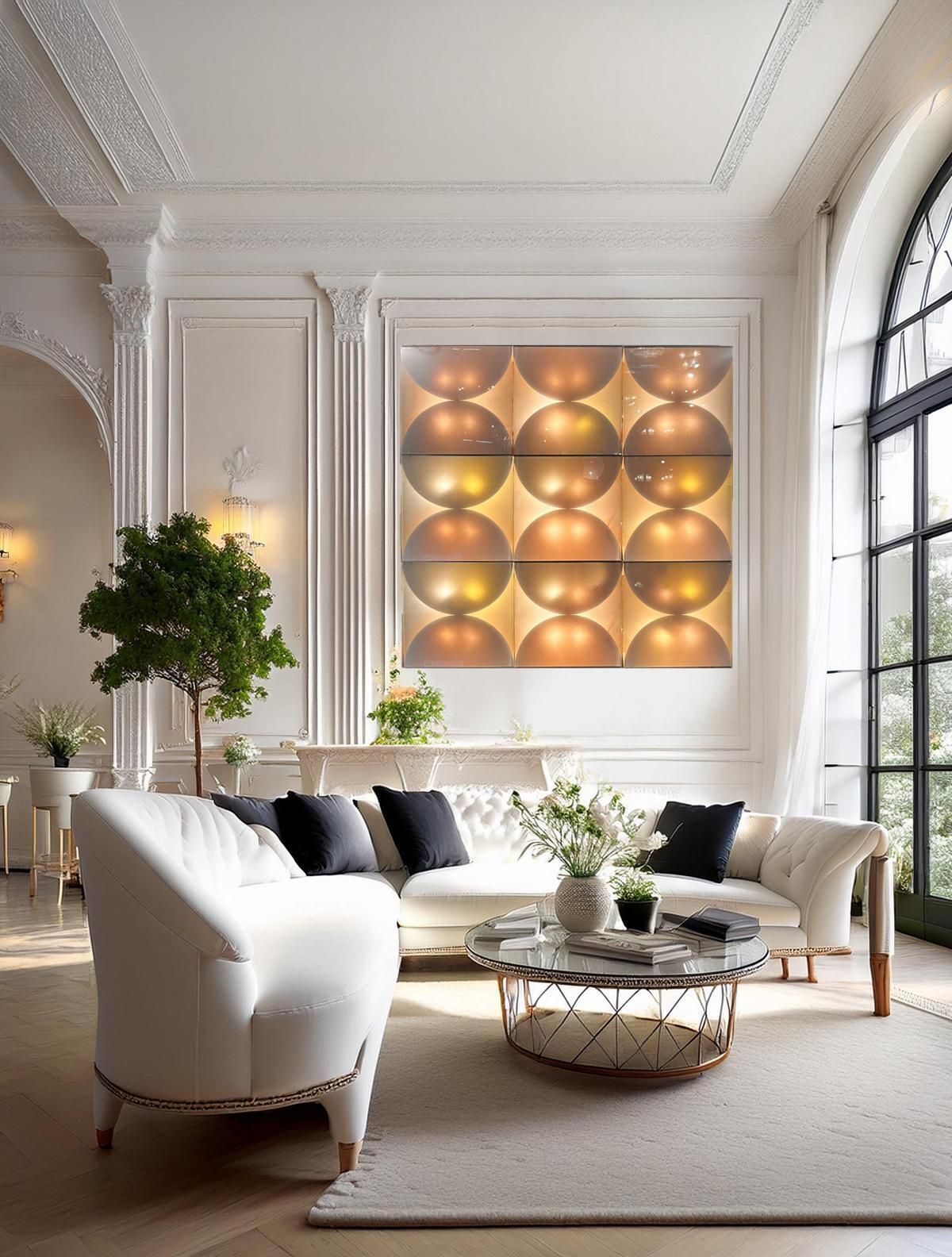 Bobo Piccoli Wall Light For Fontana Arte, Nine Wall Lamps White photo furniture