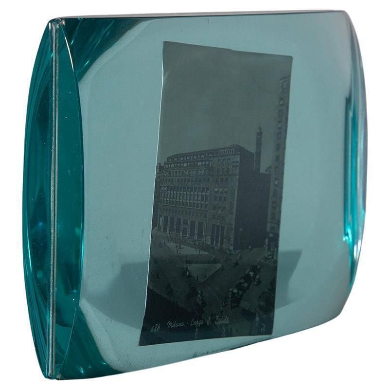 Erwin Walter Burger For Fontana Arte Crystal Photo Holder