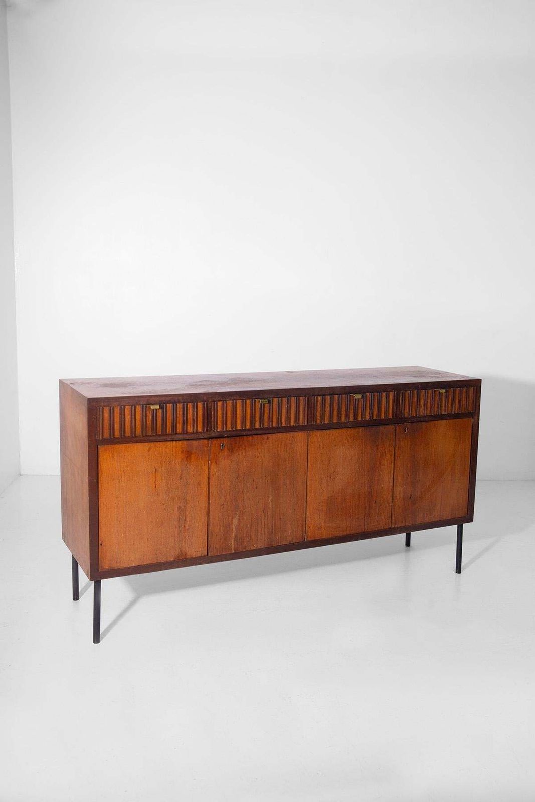 Italian Sideboard By Studio B.B.P.R. Branded, With Brass Handles photo for sale