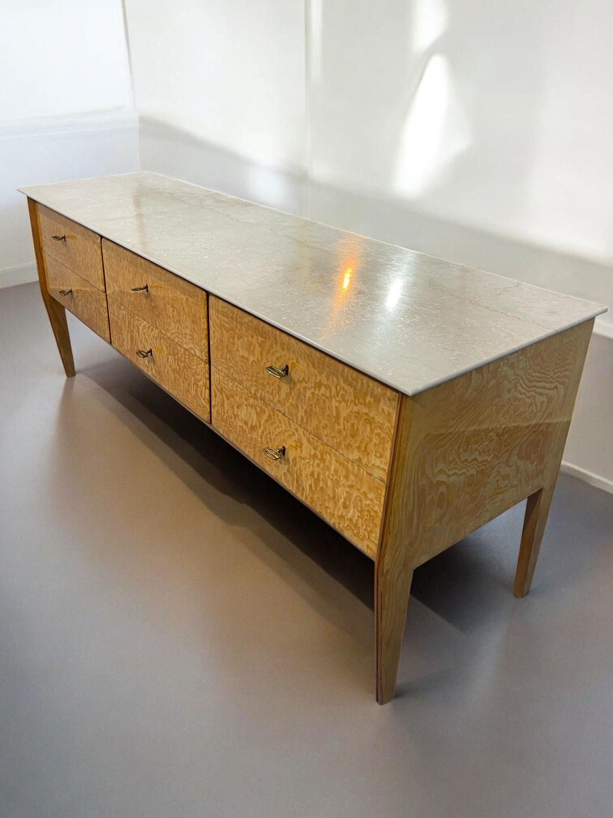 Italian Mid Century Sideboard Or Chest Of Drawers Designed By Giò Ponti, 1950s photo vinterior