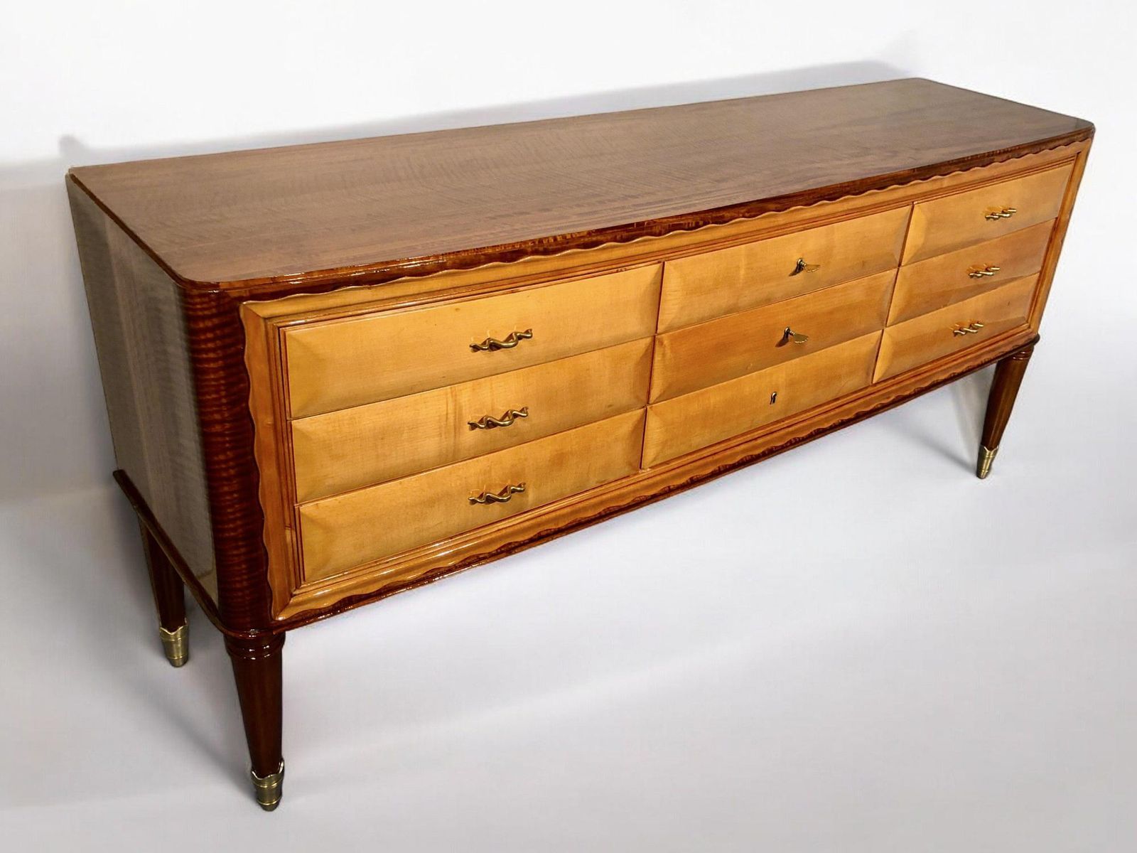 Furniture Italian Mid Century Modern Chest Of Drawers By Paolo Buffa, 1950s photo