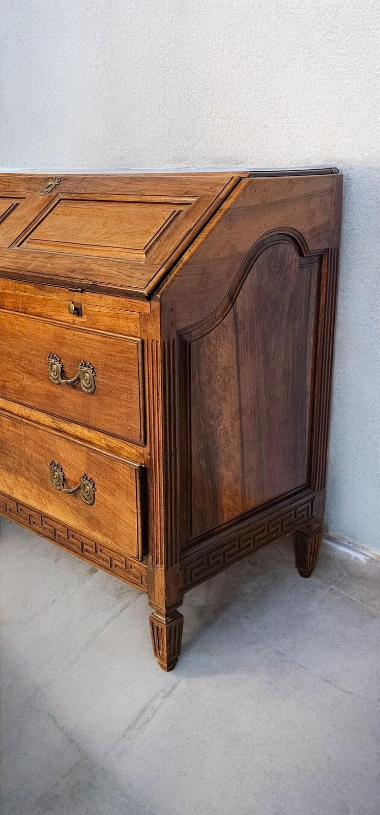 Italian Flap Sideboard In Solid Walnut , Louis XVI Period, Parma 1760 photo Furniture