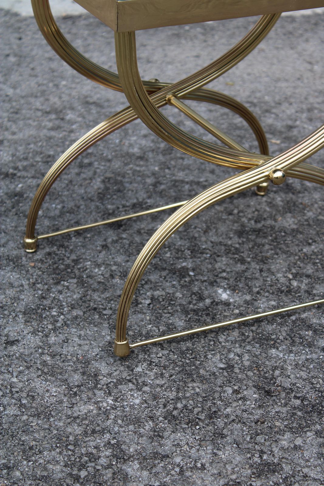 Shaped Brass And Marble Coffee Table Green Italy 1950 Style Paolo Buffa photo buy