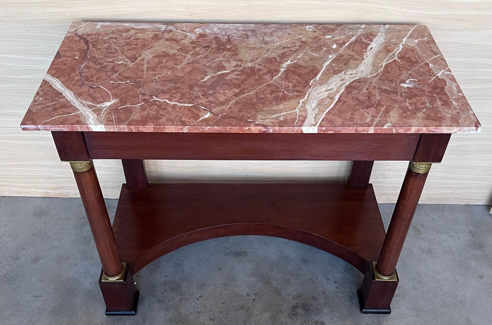 Antique French Empire Fruitwood Console Table With Drawer, Early 20th Century photo 3189.0