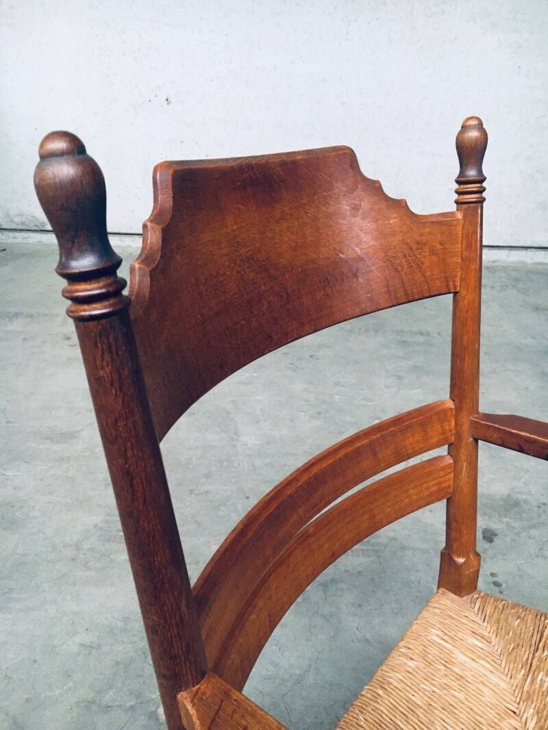 photo vinterior 1930's Italian Alps Rustic Design Carved Large Armchair