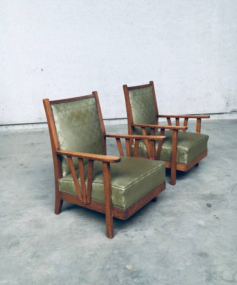 Arts & Crafts Design Period Lounge Chair Set, Jaren 1930, België photo buy