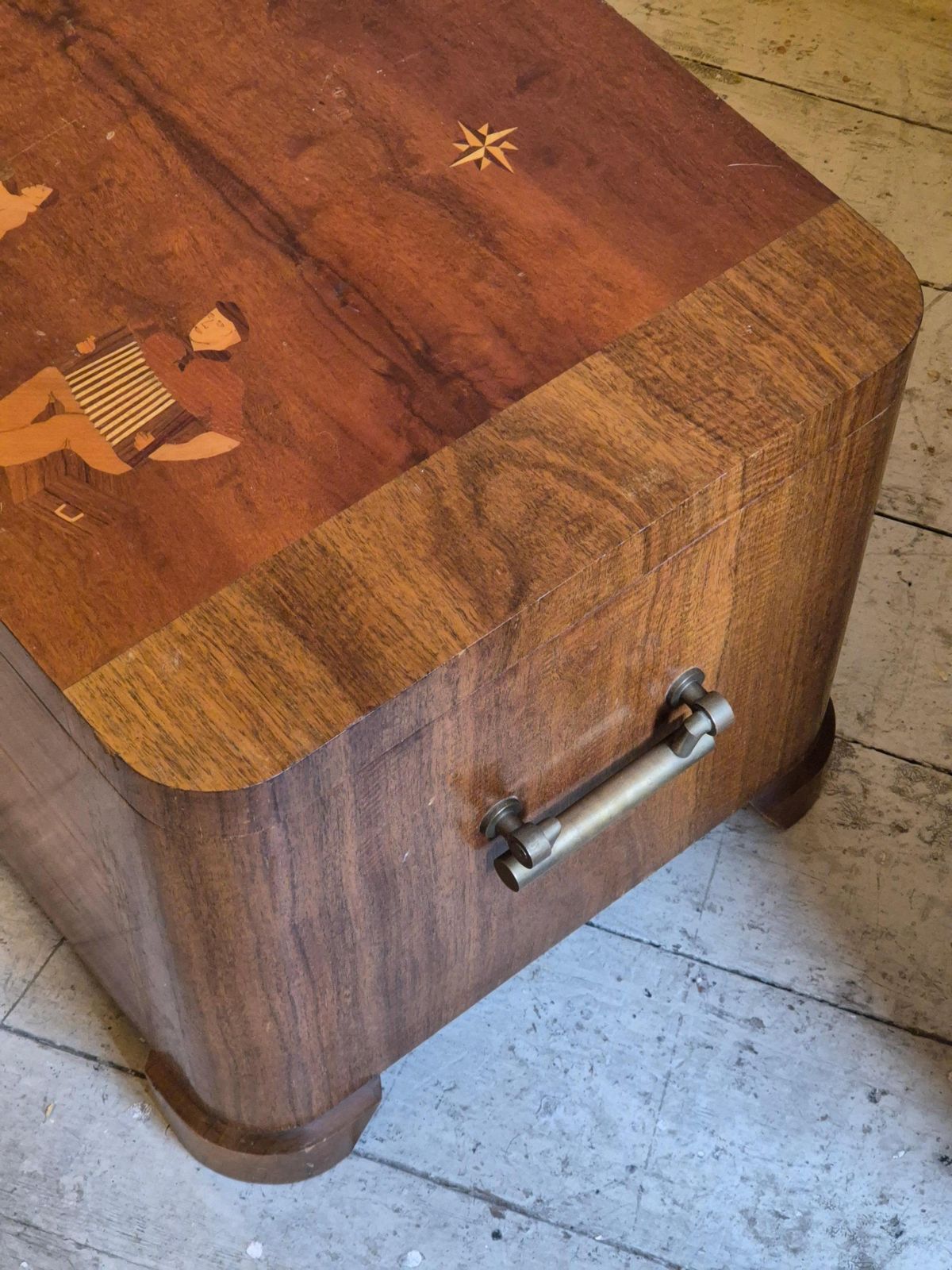 Furniture Blanket / Bed End / Coffee Table   Chest, Marine Decor Intarsia, Swedish Modern photo