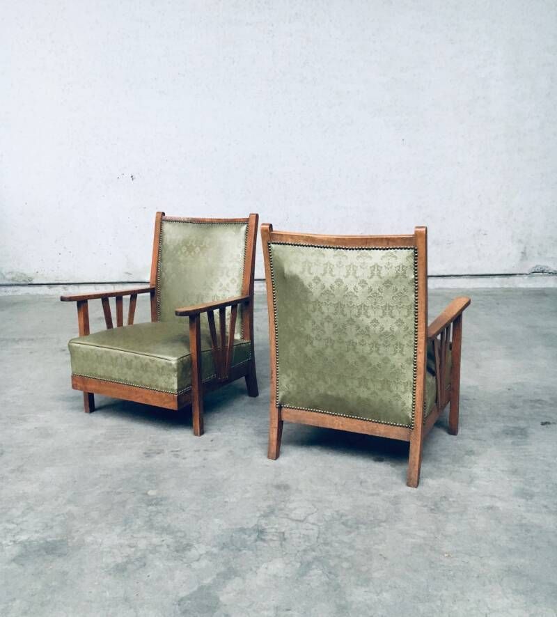 photo buy Arts & Crafts Design Period Lounge Chair Set, 1930's Belgium