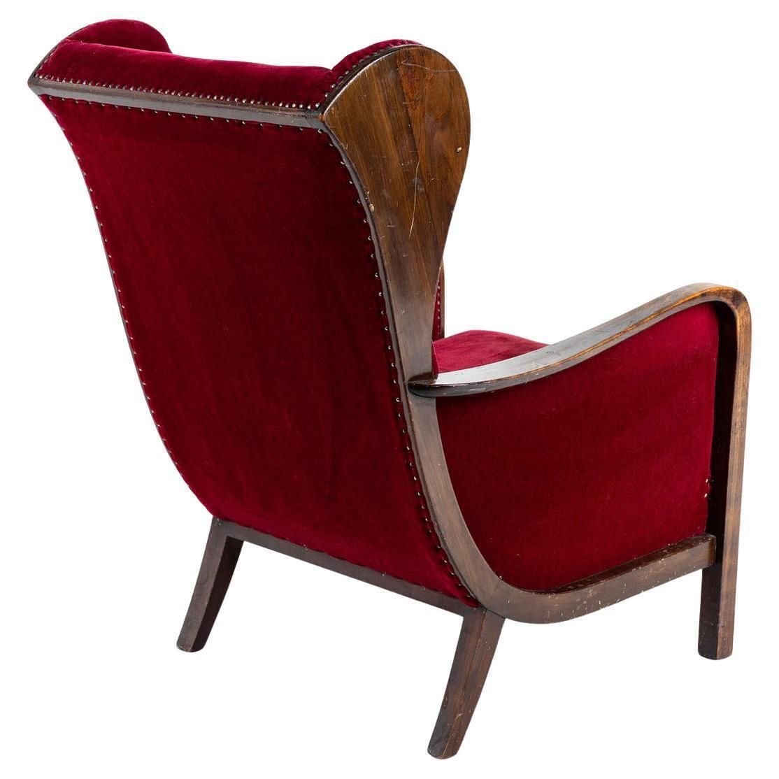 A Rare Highback Lounge Chair By Knoll, Art Deco