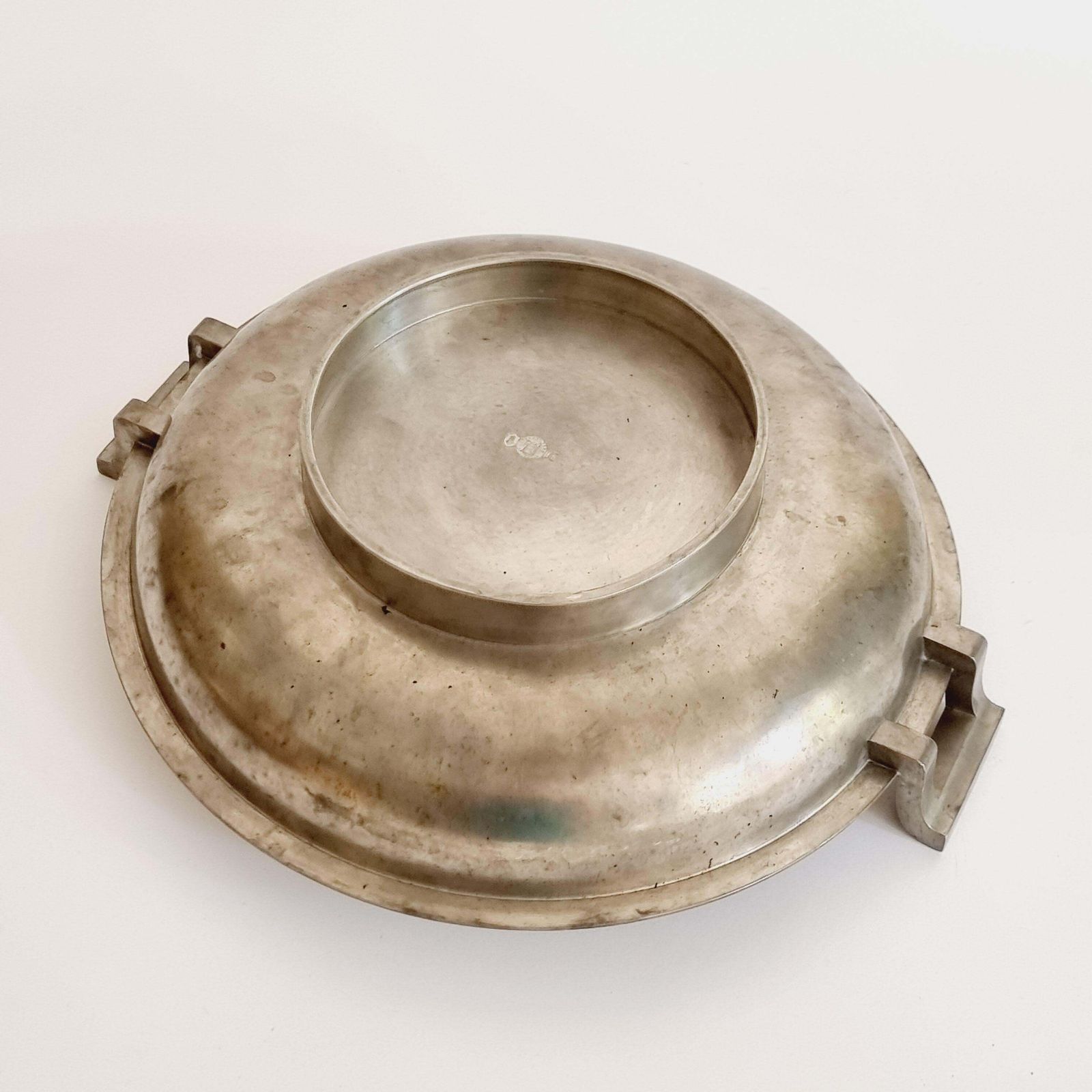 Large Pewter Bowl With Handles, Swedish Grace, Firma Svenskt Tenn photo for sale