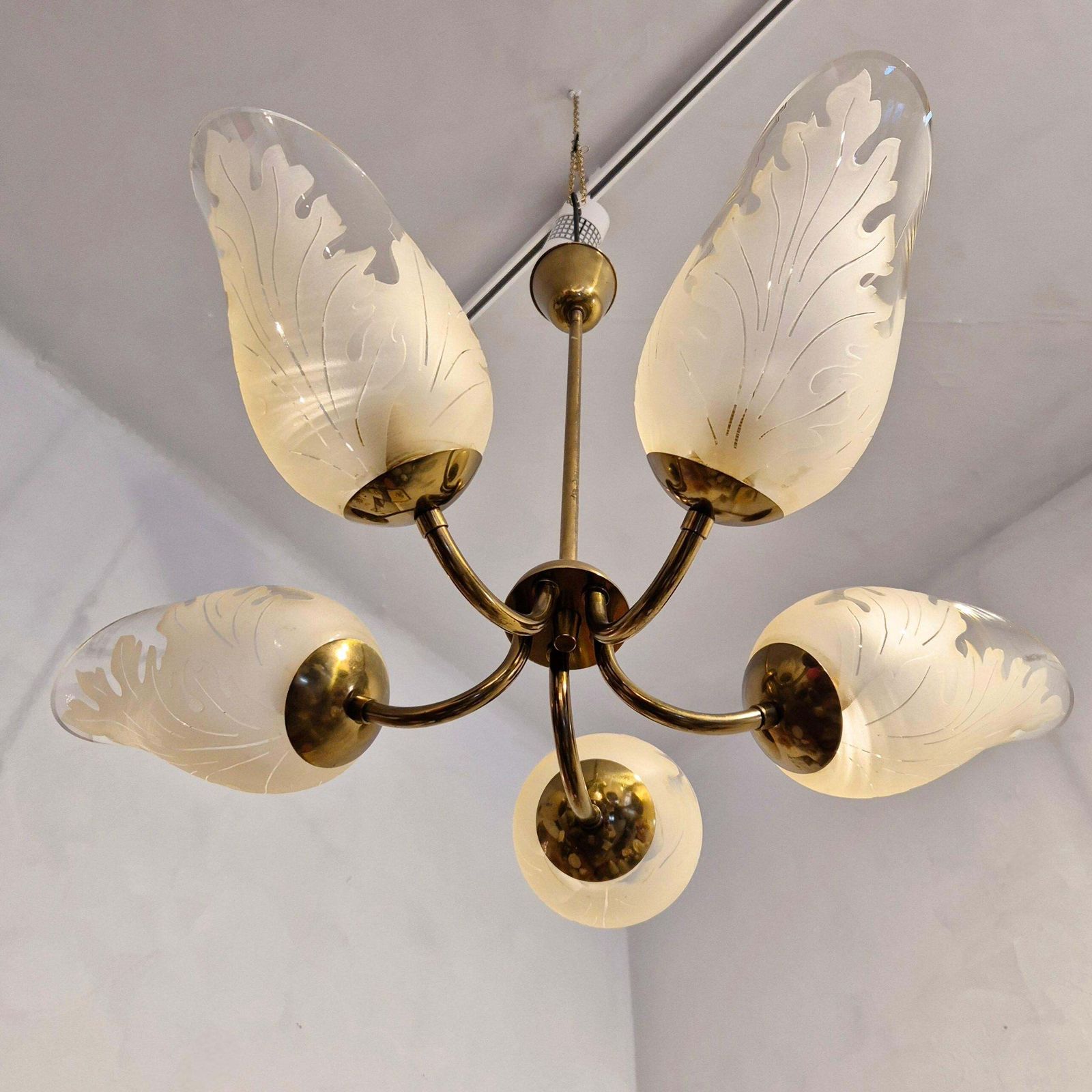 Swedish Modern Pendant By Carl Erik Bodén For Glössner, Mid 1900s. photo vinterior