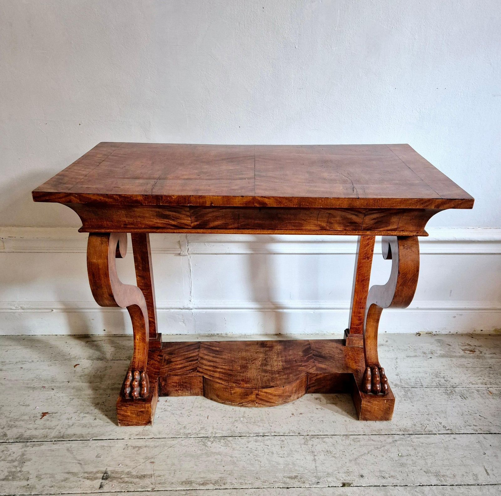 Exceptional Console In Alder Veneer, Empire / Karl Johan, Sweden Early 1800s photo Furniture