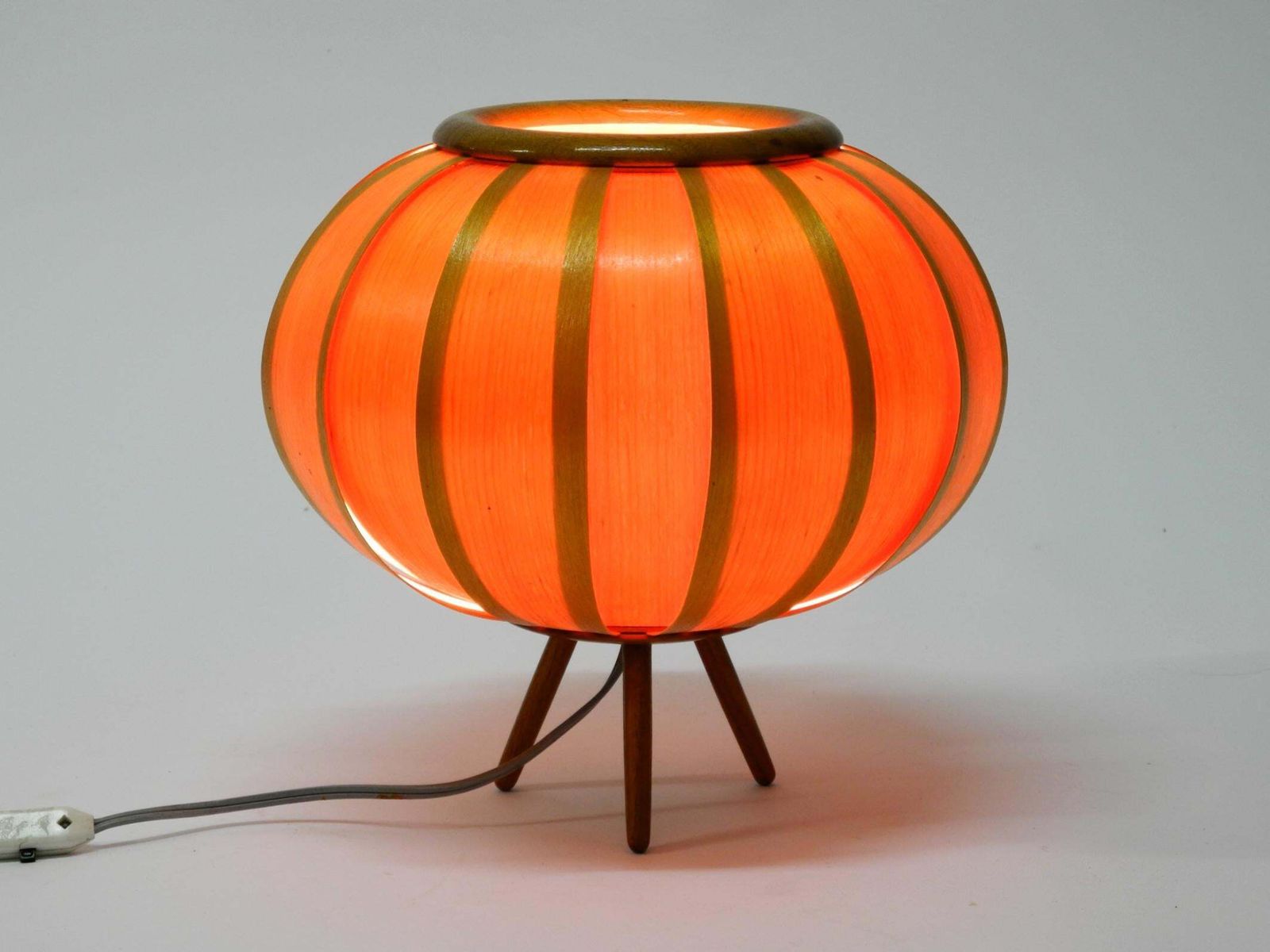 1960s Czech Wood Veneer Tripod Lamp By Stanislav Kučera For úluv photo buy