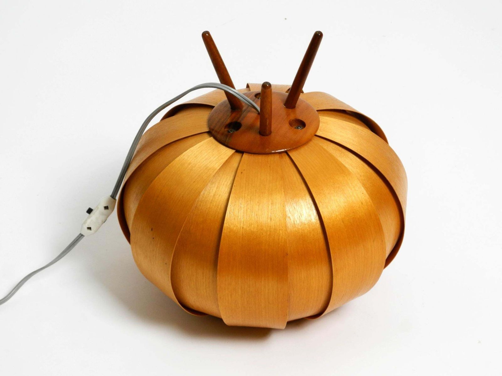 photo for sale 1960s Czech Wood Veneer Tripod Lamp By Stanislav Kučera For úluv