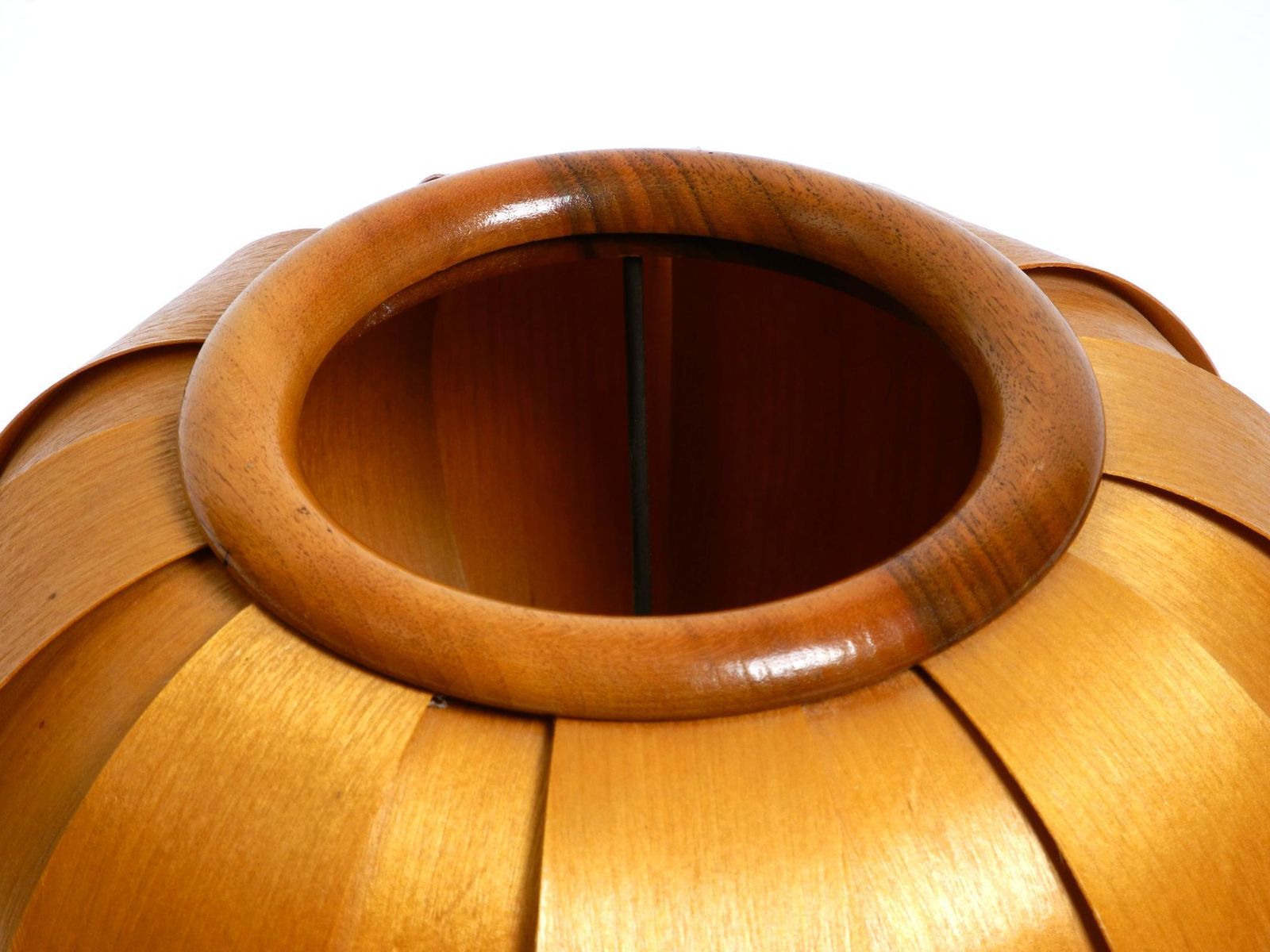 photo vinterior 1960s Czech Wood Veneer Tripod Lamp By Stanislav Kučera For úluv