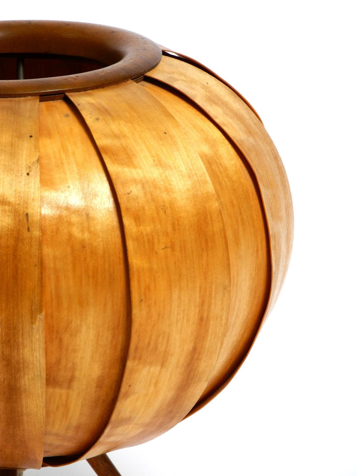 Large 1960s Czech Wood Veneer Tripod Lamp By Stanislav Kučera For úluv photo vintage