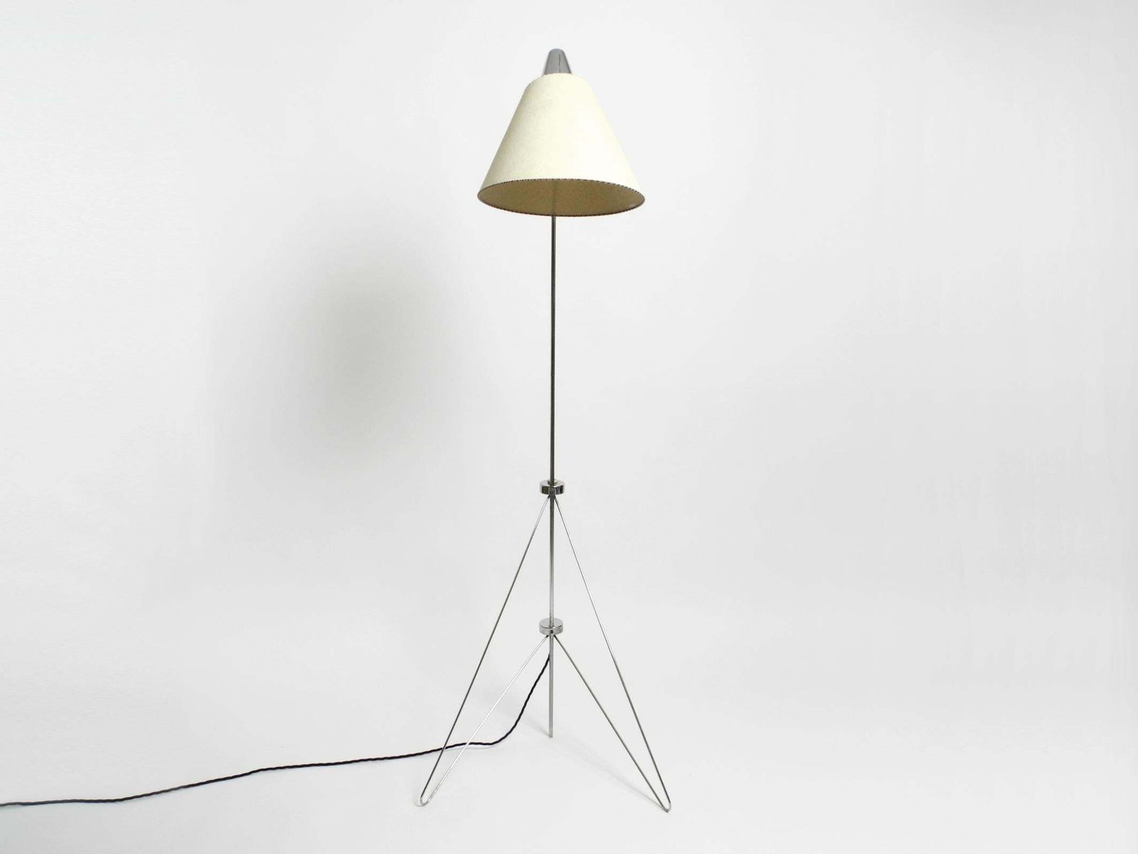 Beautiful Original 1960s Metal Chrome Floor Lamp By Josef Hurka For Napako Czech photo for sale