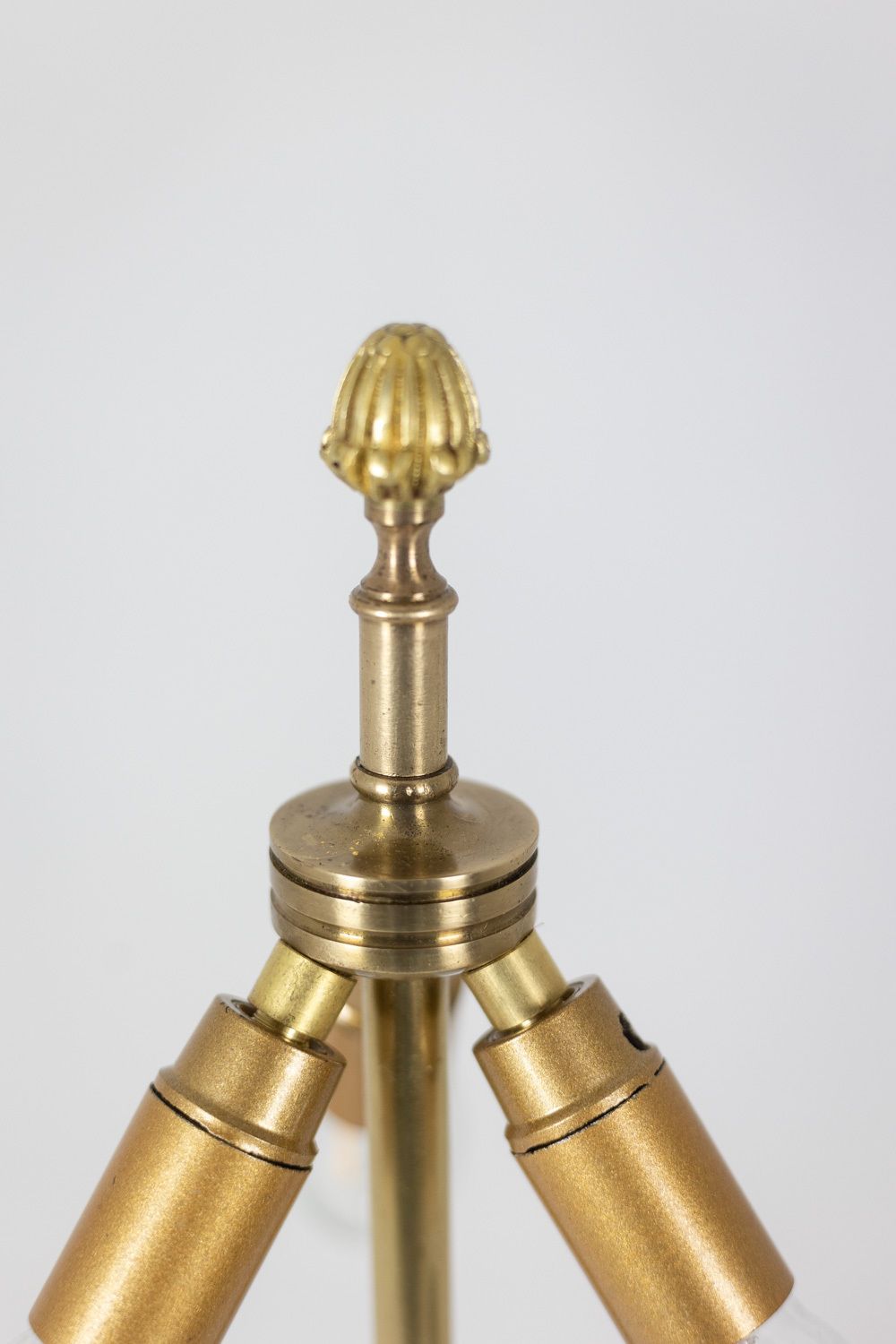 Maison Charles. “Egg” Lamp In Fractal Resin And Bronze. Circa 1970. photo Lighting