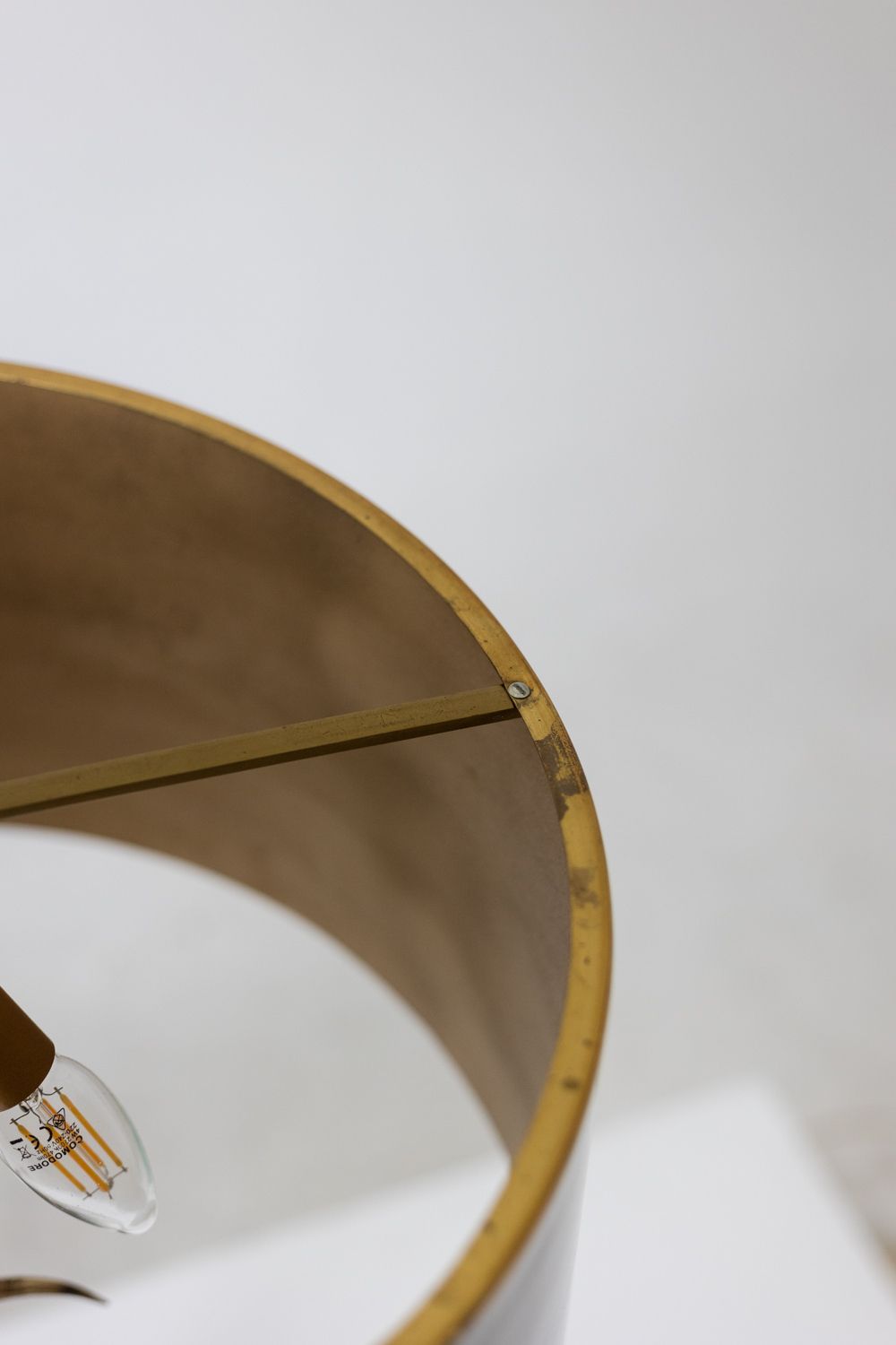 Maison Charles. “Egg” Lamp In Fractal Resin And Bronze. Circa 1970. photo vinterior