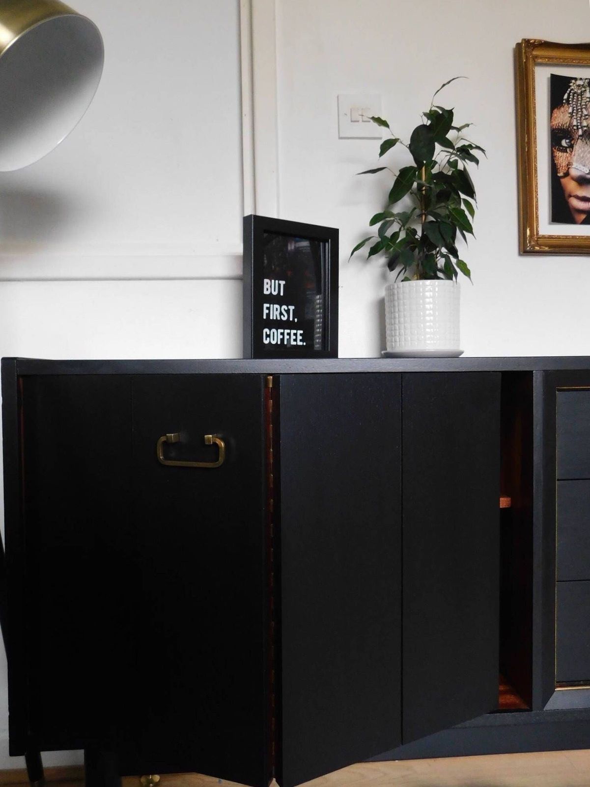 Professionally Painted Stunning Black G Plan Teak Sideboard. Any Colour Available photo for sale