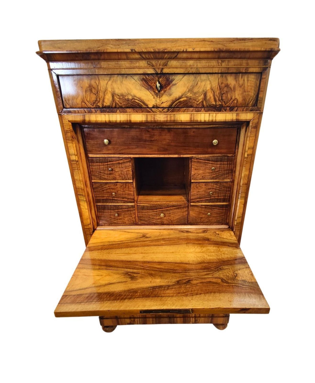 19th Century Biedermeier Walnut Secretaire photo for sale