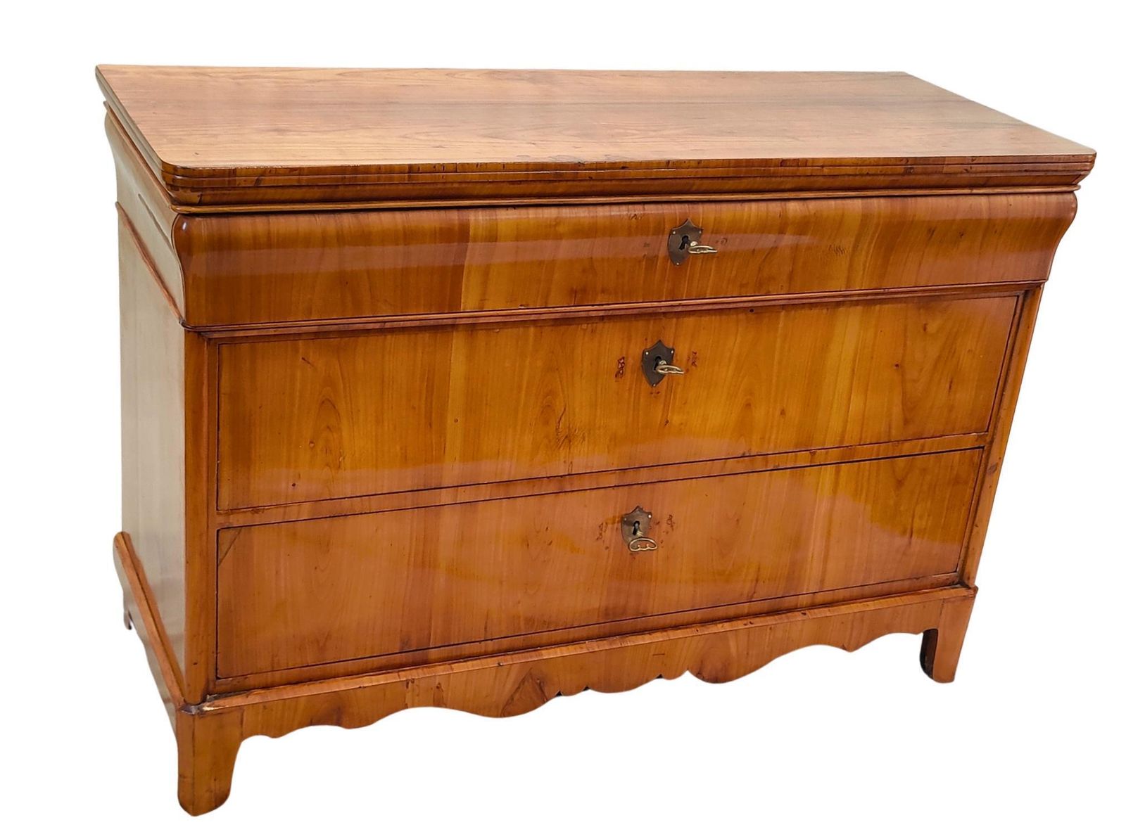 photo for sale 19th Century Biedermeier Cherrywood Chest Of Drawers