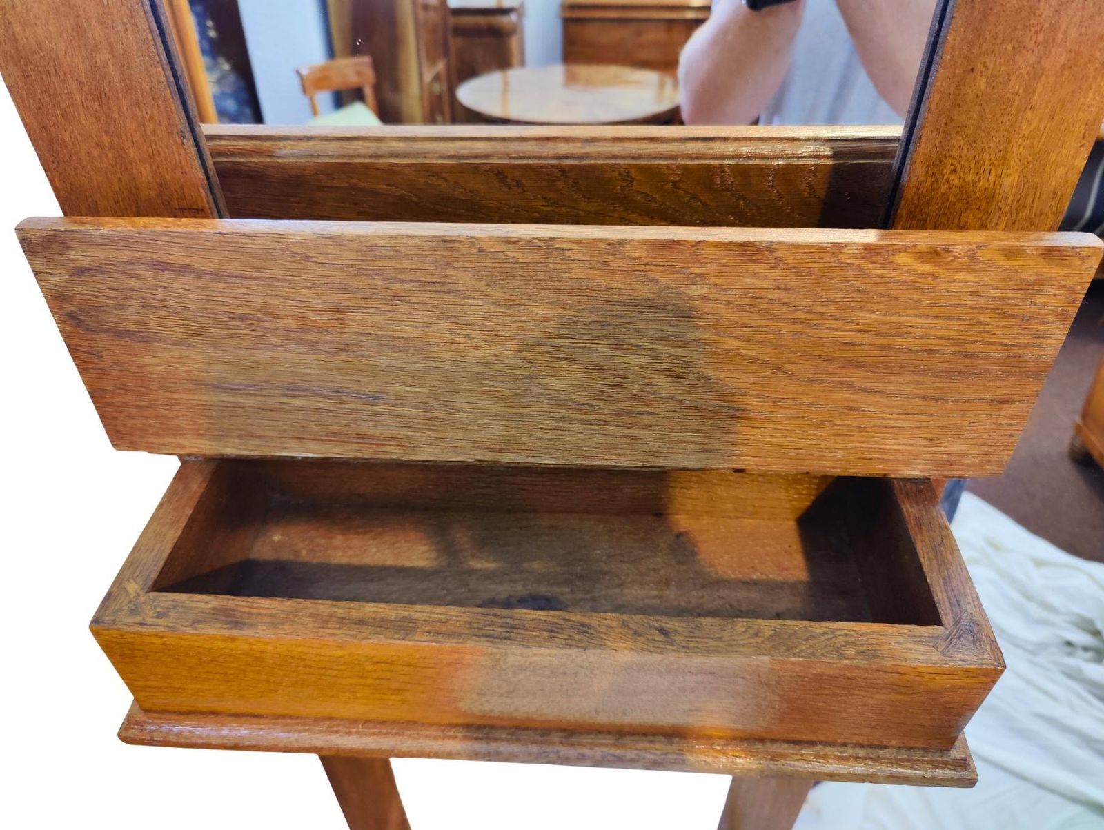 German Art Nouveau Oakwood Wall Coat Rack photo for sale
