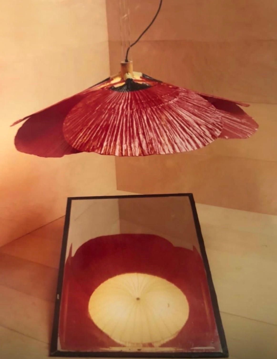 photo vintage Pair Of Wall Lamps "Uchiwa" By Ingo Maurer For Design M, 1970s