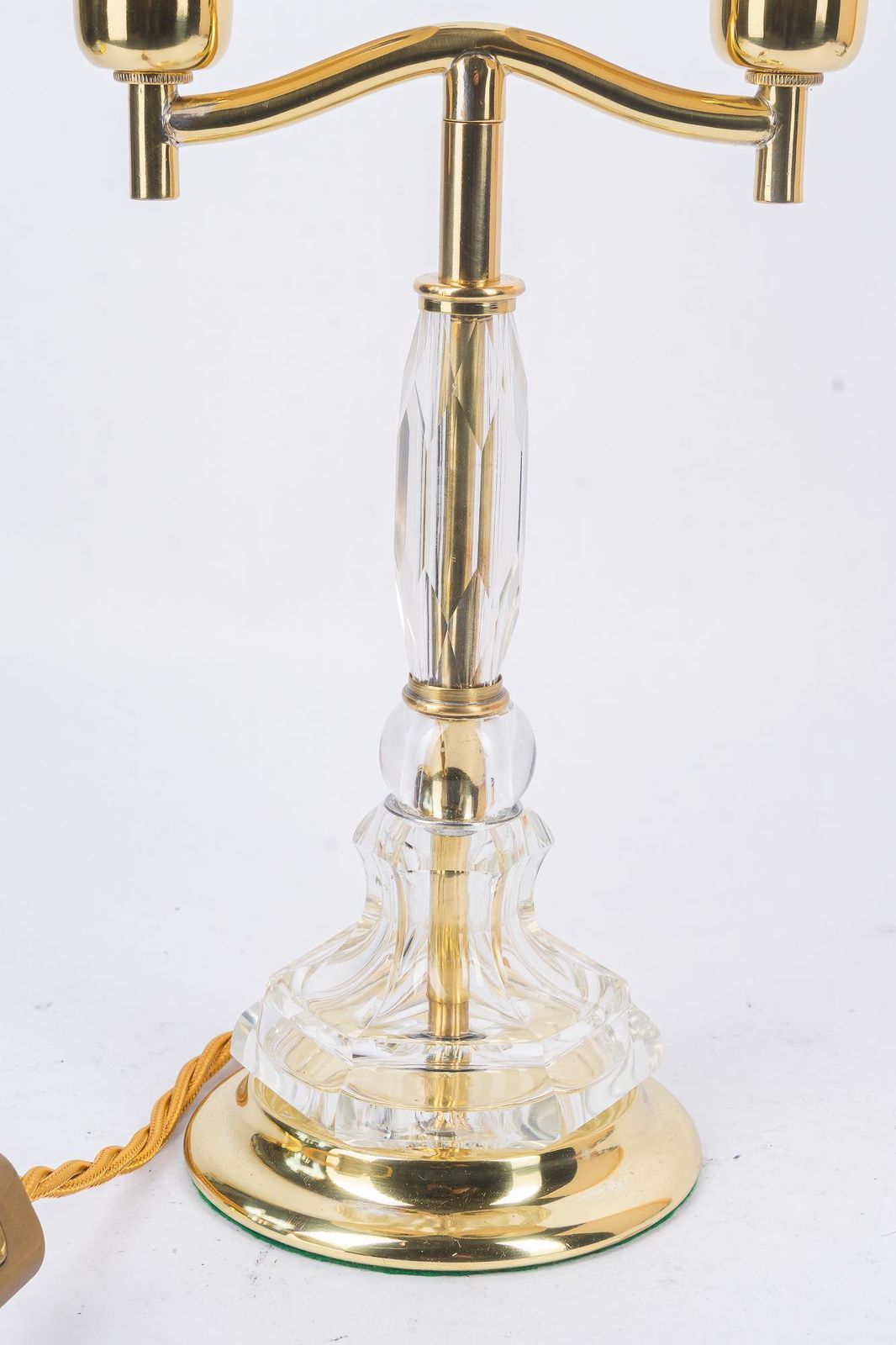 Bakalowits Table Lamp With Cut Glass And Original Shades Vienna Around 1950s photo 670.0