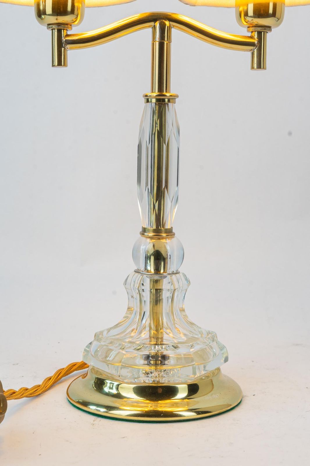 photo buy Bakalowits Table Lamp With Cut Glass And Original Shades Vienna Around 1950s
