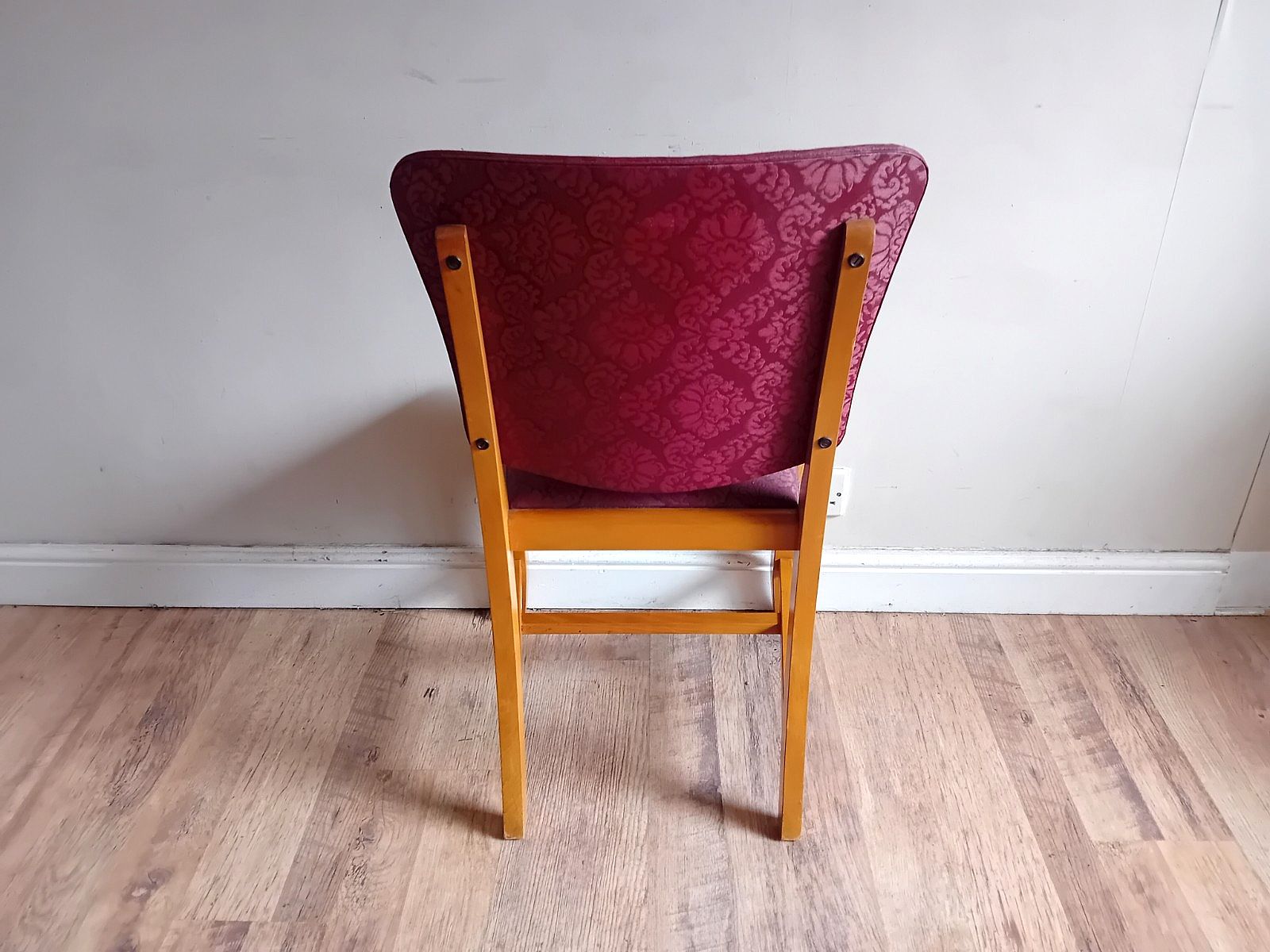 photo vinterior Superb Original 1930's Art Deco Burr Elm Upholstered Dining Chairs