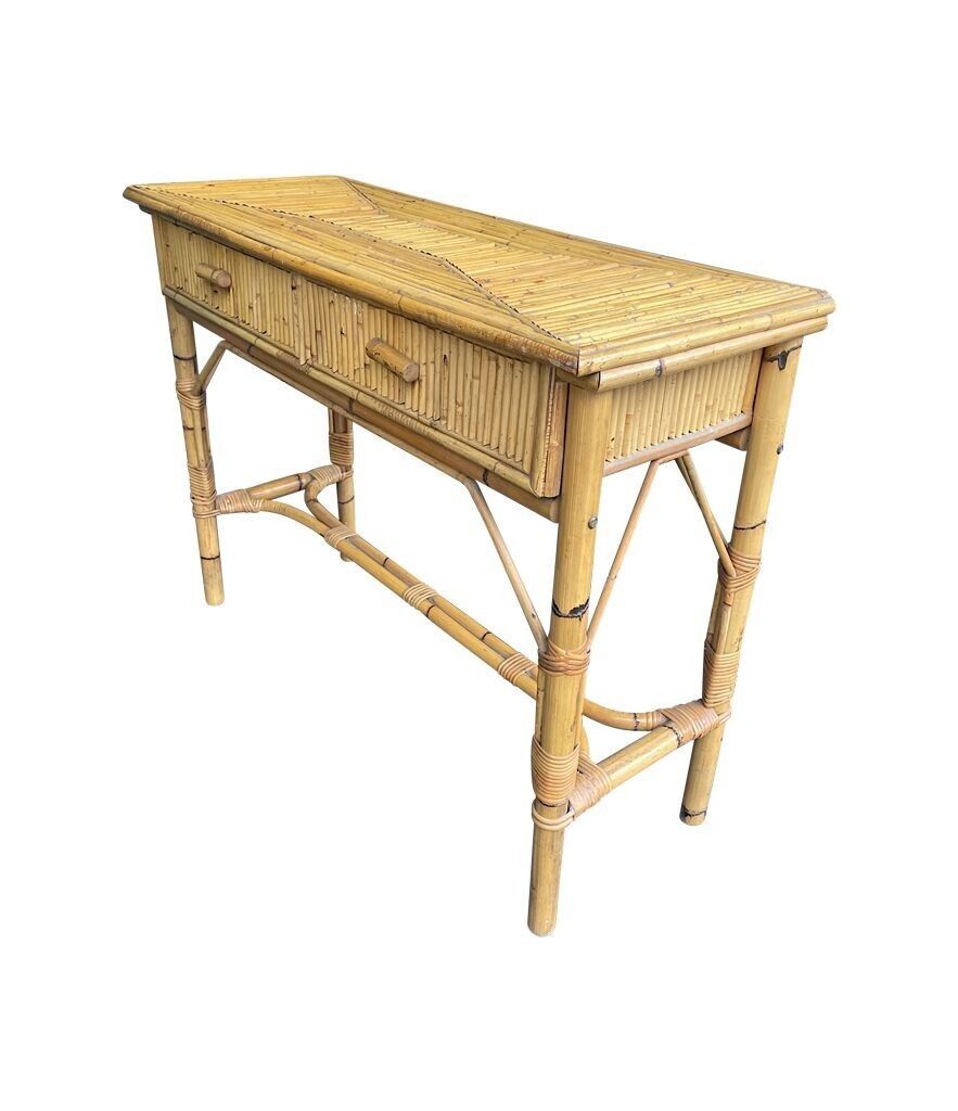 An Italian 1970s Bamboo Dressing Table By Vivai Del Sud photo for sale