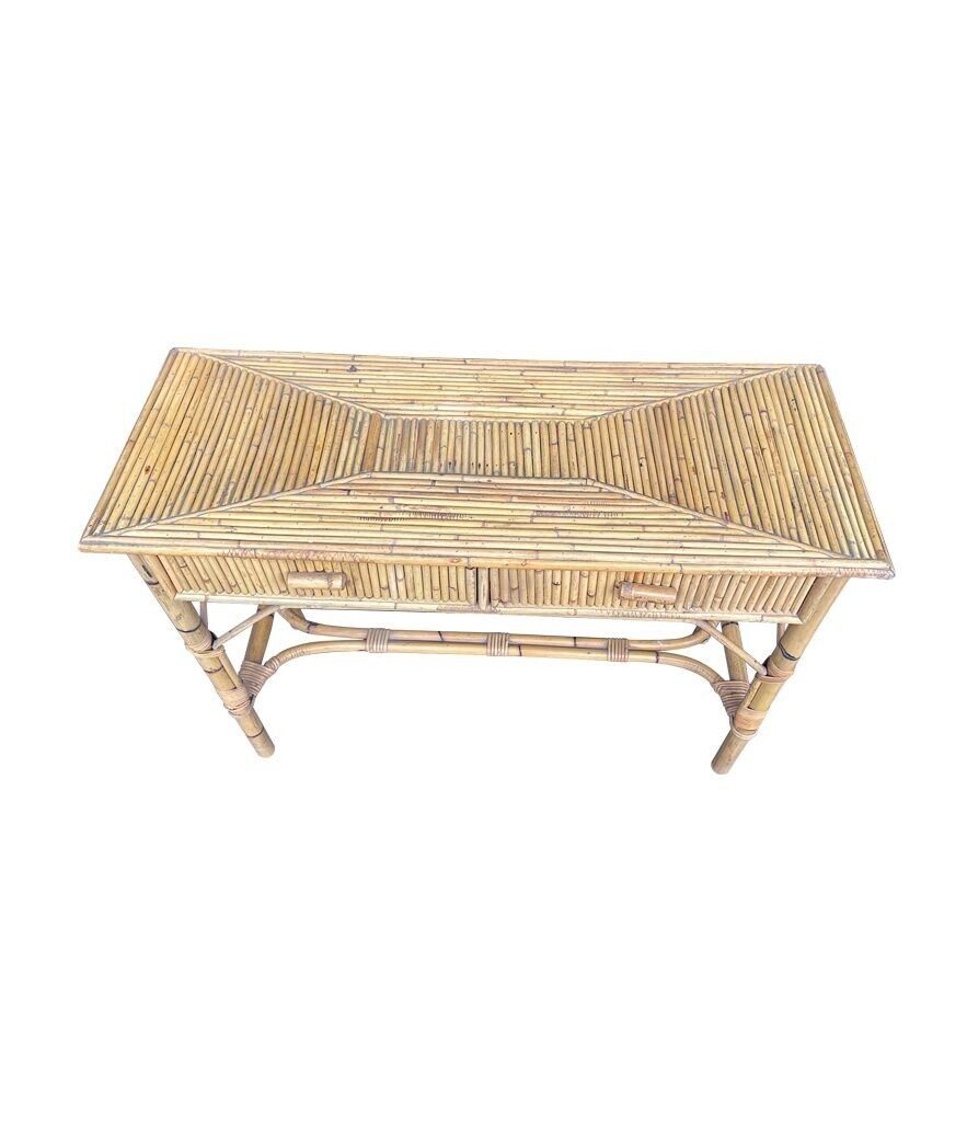 photo for sale An Italian 1970s Bamboo Dressing Table By Vivai Del Sud