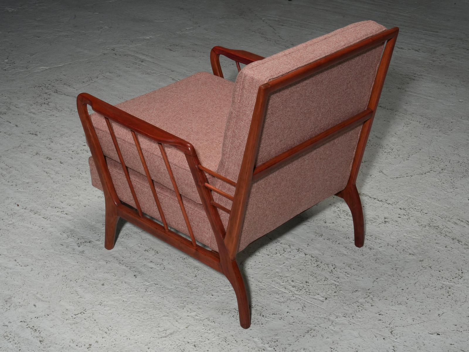 Rino Levi Lounge Chair In Perobahout En Stof, Brazilië, Ca. Jaren 1950 photo vinterior