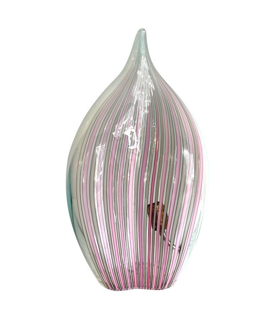 photo vinterior A Rare Murano Glass Tear Drop Shaped, Sculptural Lamp By Glass "Maestro" Lino Tagliapietra For La Murrina