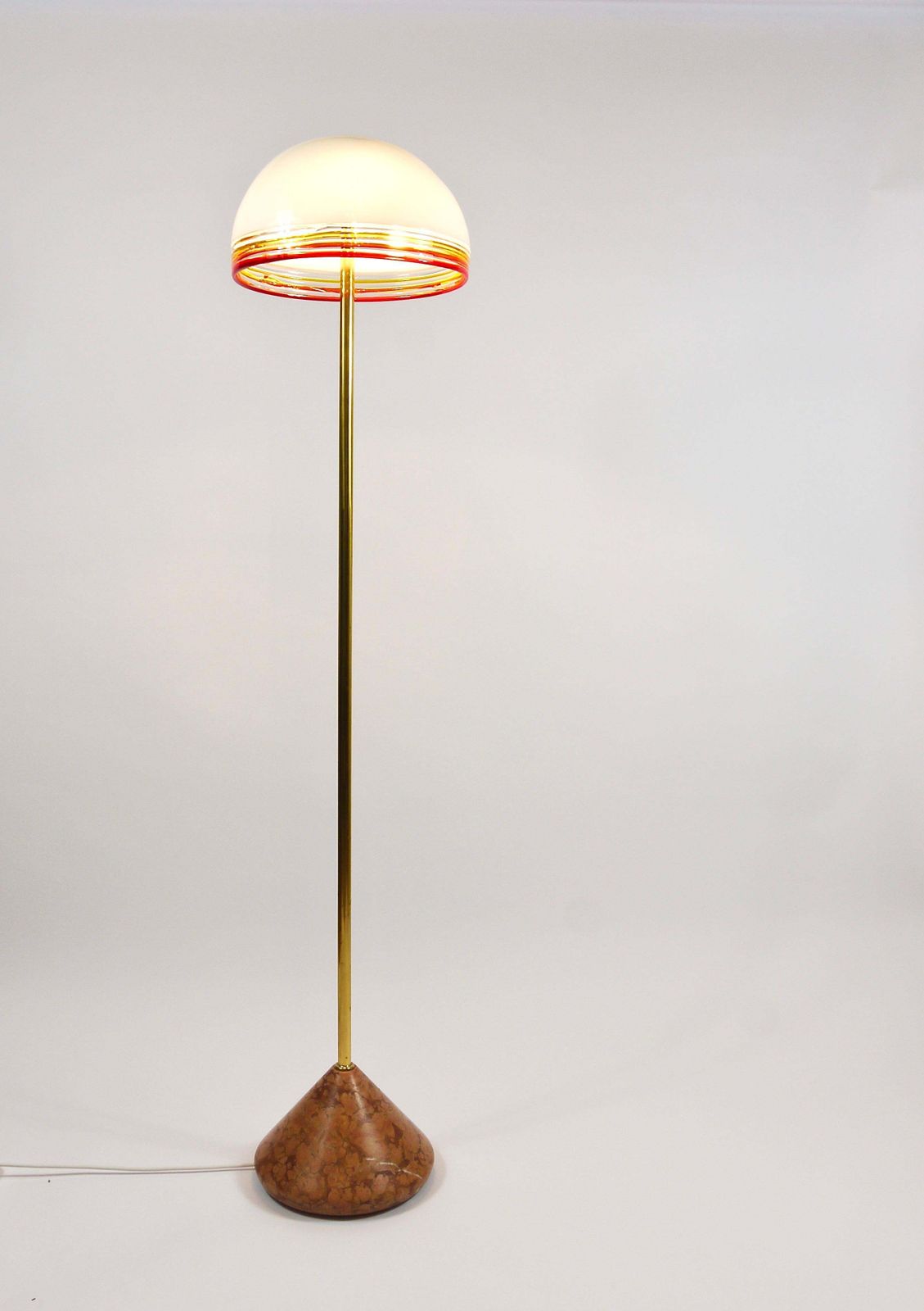 Roberto Pamio Febo Floor Lamp In Marble, Brass & Murano Glass By Leucos Italy photo furniture
