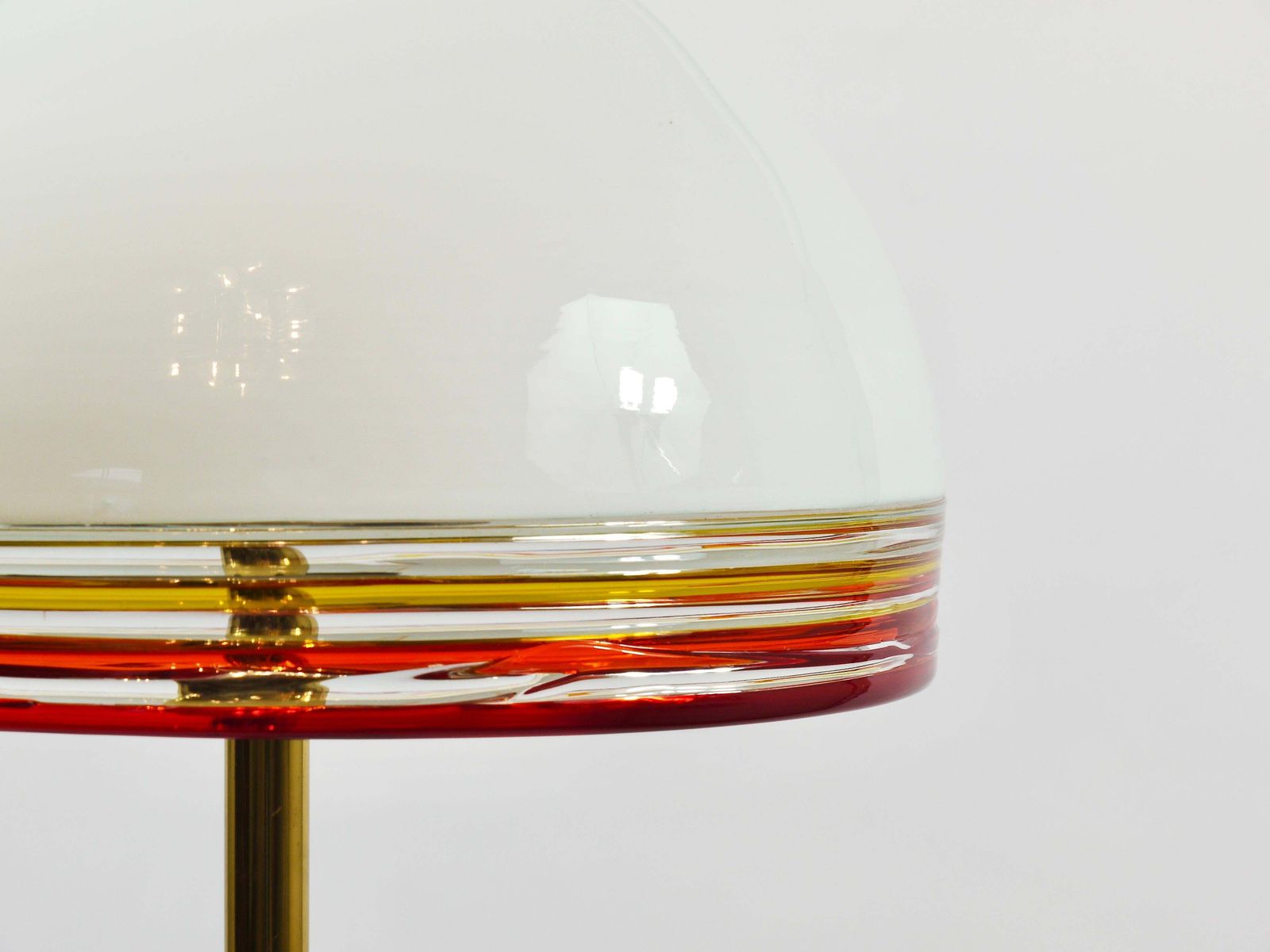 photo furniture Roberto Pamio Febo Floor Lamp In Marble, Brass & Murano Glass By Leucos Italy