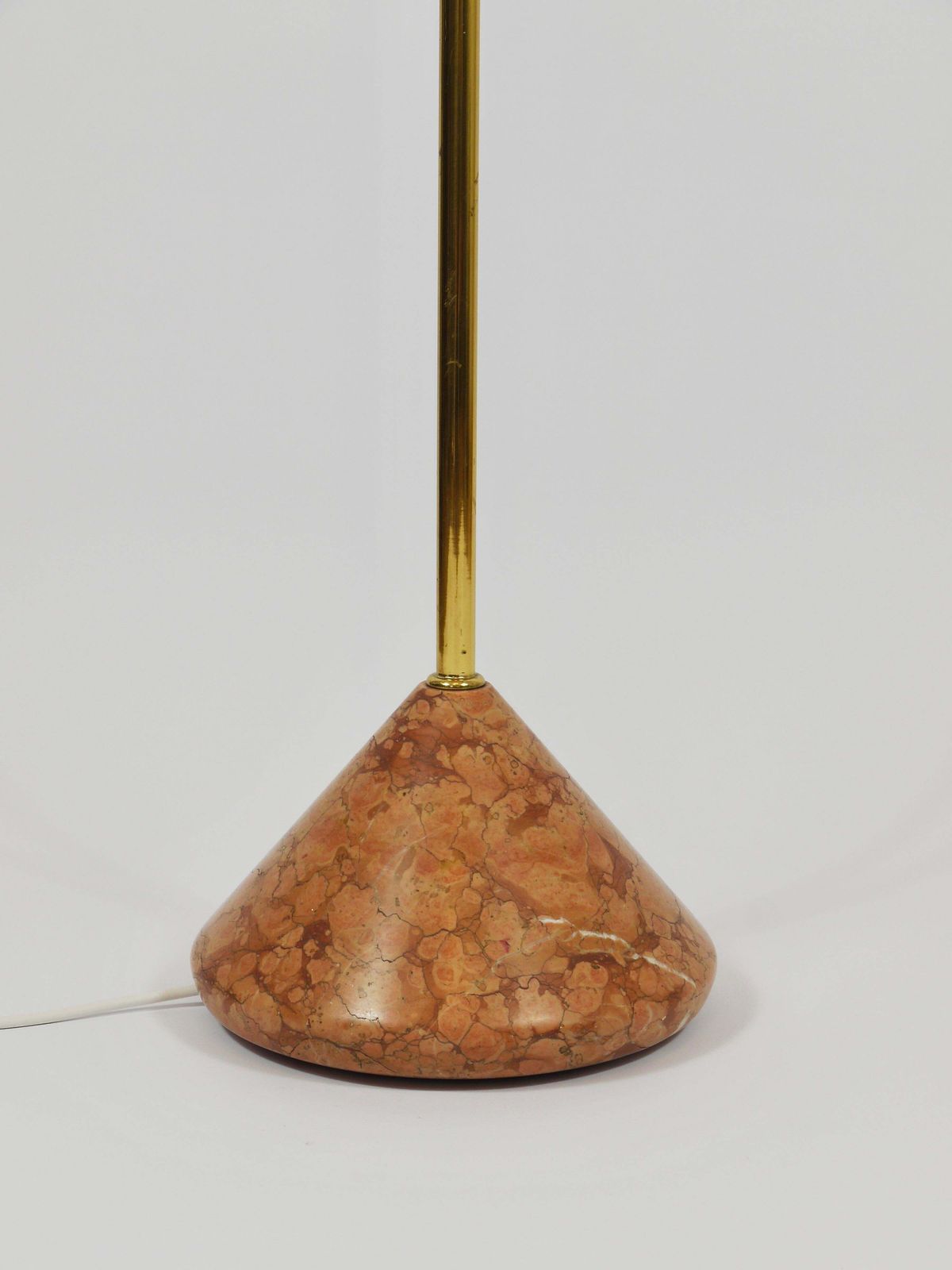 photo vintage Roberto Pamio Febo Floor Lamp In Marble, Brass & Murano Glass By Leucos Italy