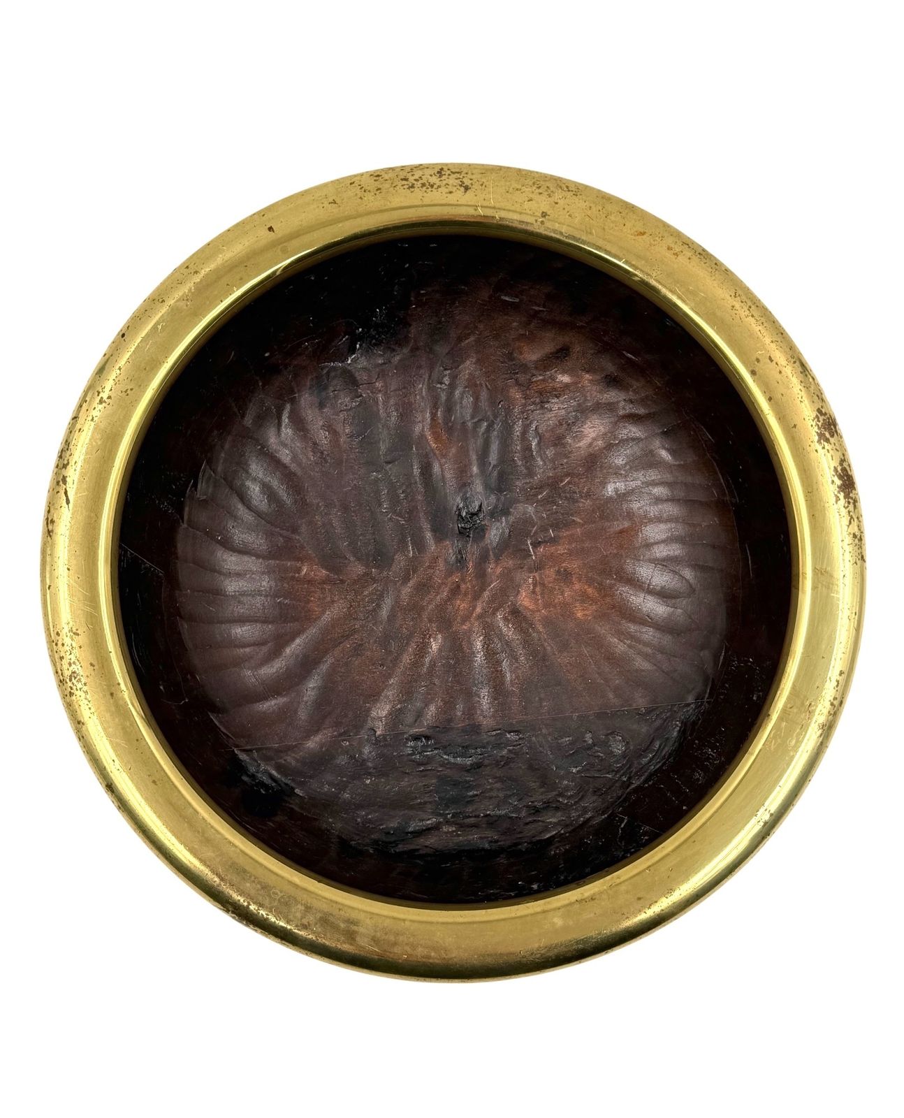 Mid Century Brass And Wood Bowl, Italy 1970s photo Home Decor
